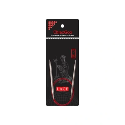 Obrázek chiaogoo Red Lace (40 cm, 8,00 mm) Kreisnadel 1 Einheit