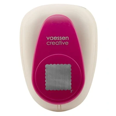 Obrázek Vaessen Creative 21439 006 děrovačka Super Jumbo obdélníkový rám 7, 5 cm, kov, plast, fialová, 15,1 x 10,9 8,5 cm