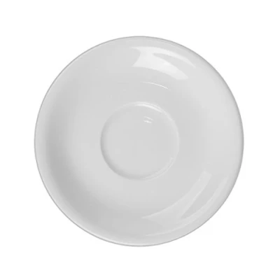 Obrázek Holst Porzellan UTA 112 porcelánový podšálek 12 cm plochý tvar, zrcadlo 4,2 cm, bílý, x 1,5 6 kusů