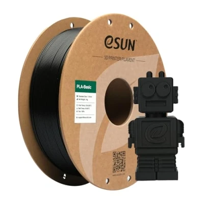 Obrázek eSUN PLA Filament 1,75 mm, Basic vlákno pro 3D tiskárny Přesnost rozměrů +/ 0,03 cívka 1 kg (2,2 LBS) Super Speedy struna tiskárny, černá