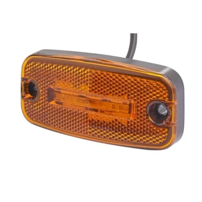 Obrázek HELLA 2PS 345 600 001 Seitenmarkierungsleuchte Begrenzungsleuchte Anhänger Wohnwagen LED 12V Schraubanschluss/Anbau ADR/GGVS Kabel: 500mm Stecker: offene Kabelenden 2 polig