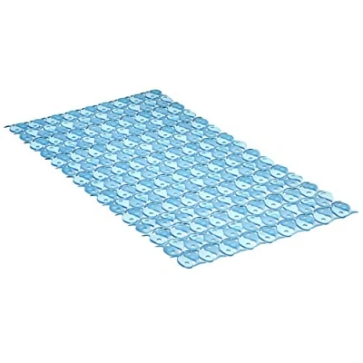 Obrázek Tatay Badewannenmatten Rutschfest PVC mit Saugnäpfen, Rutschfestes, Resistent gegen Schimmel und Mikroben, Antibakteriell, Fische Design, Blau. Maße 72 x 36 cm 5510200