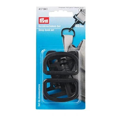 Obrázek Prym 417941 Karabinerhaken Set KST 40 mm schwarz