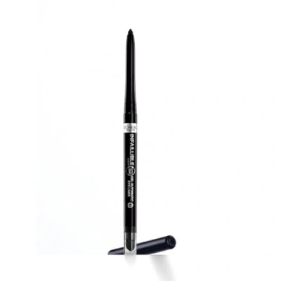 Obrázek L&#039;Oréal Paris Vodotěsné oční linky s gelovou recepturou a integrovanou houbou pro zdařilé Smokey Eyes, 36 h, Infaillible Gel Automatic Grip Liner, Intense Black (černá), 1 kus