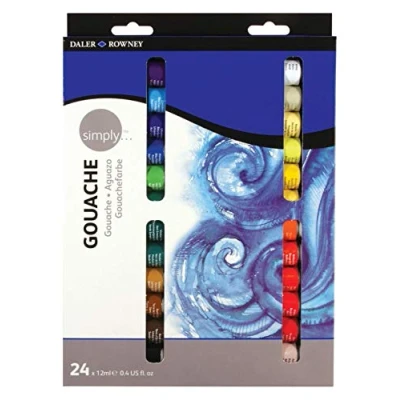 Obrázek Daler Rowney 126600924 Simply sada kvašů, 24 x 12 ml, červená