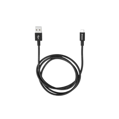 Obrázek Verbatim Lightning USB nabíjecí kabel, balení po 2 ks, černý, x 100 cm, robustní kabel s ochranou proti zlomení pro modely iPhone, Lightning, nabíječka, mobilní