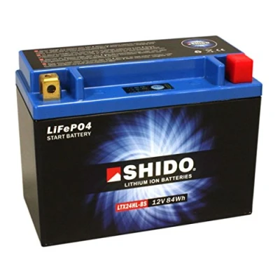 Obrázek Baterie Shido pistolovým LTX24HL pro BS/YTX24HL BS, 12 V/21AH (Rozměry: 205 X 87 162)
