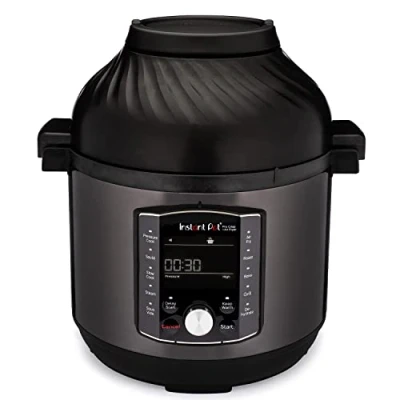 Obrázek Elektrický multifunkční hrnec Instant Pot Pro Crisp 11 v 1 tlakový hrnec, fritéza, pomalý parní gril, dehydrátor a Sous Vide černá nerezová ocel, 1500 W, 7,6 l,