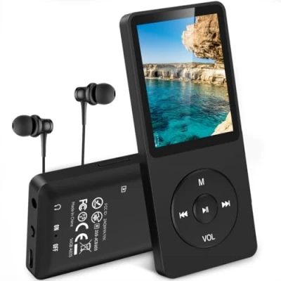 Obrázek AGPTek 8 GB MP3 přehrávač 70 hodin, barva černá, černá