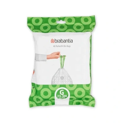 Obrázek Brabantia Balení sáčků na odpadky, 23 30 litrů, bílý, 40 kusů