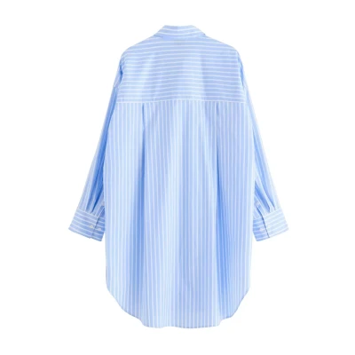 Obrázek Lindex LONG Košilová halenka, Ženy, Velikost: 44/46, Light blue