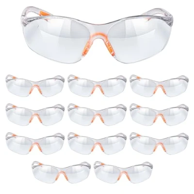Obrázek Kurtzy 12dílné balení ochranné brýle pracovní s gumovou vložkou Safety Glasses laboratorní střelecký sport