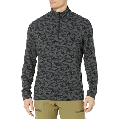 Obrázek PGA TOUR Herren Luxe Wr Touch Camo Print 1/4 Zip Base Layer Golfhemd, Iron Caviar Htr, L