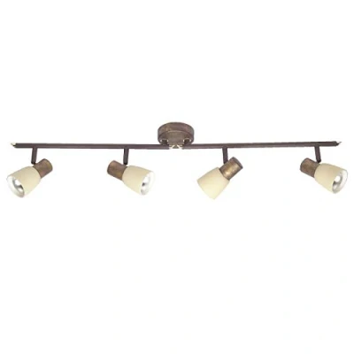 Obrázek BRILLIANT Lampa Luca Spotrohr 4flg stará měď / champagner 4x R50, E14, 40 W, vhodná pro reflektorové žárovky (není součástí dodávky) Paže otočná/hlavy otočné