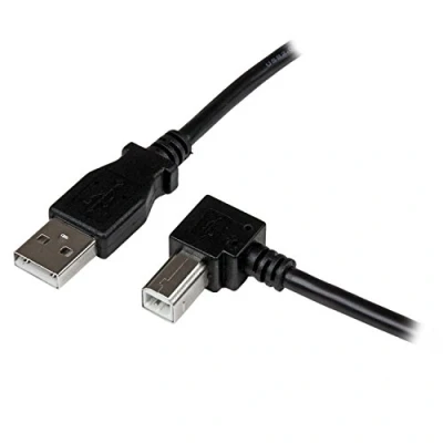 Obrázek StarTech.com USB 2.0 A na B kabel (2m pravý ohnutý St/St tiskárny) černý