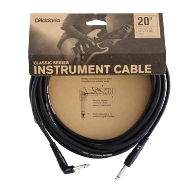 Obrázek D&#039;Addario kabel kytary pro nástroje Classic Series 1/4 palcový konektor na 1/4palcový 6. 096 počítadlo 1 balení