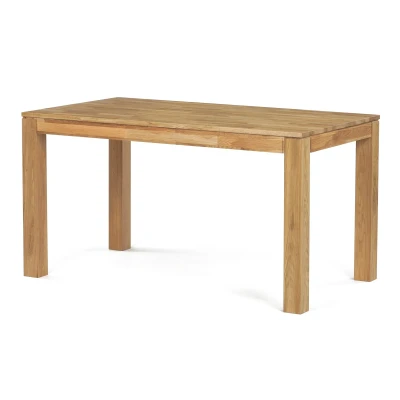 Obrázek Jídelní stůl 140x80x75, masiv DUB bílý, povrchová úprava olejem, nohy 8x8 cm DS H140