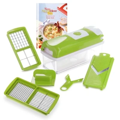Obrázek Genius Nicer Dicer Smart červený 6 dílů univerzální kráječ hoblinky kostičky TV NOVINKA