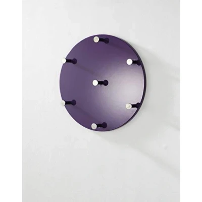 Obrázek HAKU Möbel Nástěnný věšák ostružinový, chrom, MDF, kov rozměry: h 5 cm x Ø 35 cm, styl: moderní