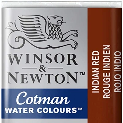 Obrázek Winsor &amp; Newton 0301317 Cotman akvarelová barva s dobrou průhledností, vynikající tónovací silou a dobrými malířskými vlastnostmi, vodní v 1/2 misku indická červená
