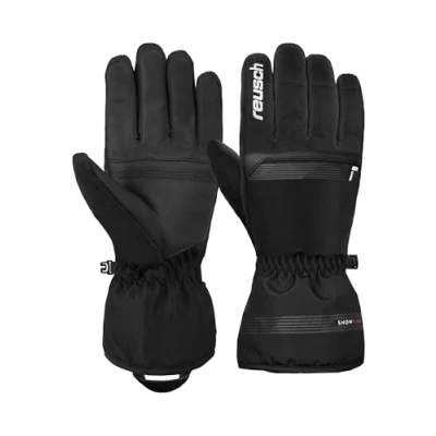 Obrázek Reusch Unisex Snow King garantiert Winddichte und extra atmungsaktive Skihandschuhe Softshellhandschuhe Schneehandschuhe Winter Handschuhe für Damen Herren, schwarz weiß, 10