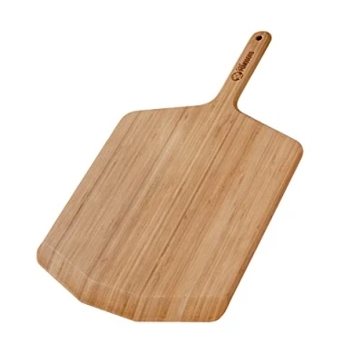Obrázek Chef Pomodoro Pizzaschieber Pizzaschaufel Pizzaheber aus Bambus Holz Geeignet als Servierplatte oder Käseplatte (35,5 cm)