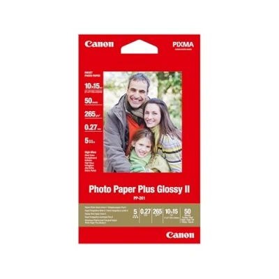Obrázek Canon Fotopapír PP 201 lesklý 10 x 15 cm 50 listů pro inkoustové tiskárny PIXMA tiskárna (265 g/qm) 2311B003 červený