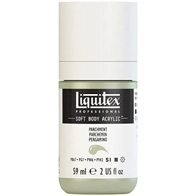 Obrázek Liquitex 1959436 Professional akrylová barva Soft Body Umělecká v krémové krycí konzistenci, vysoká pigmentace, stálobarevná a odolná proti stárnutí, láhev 59 ml pergamen
