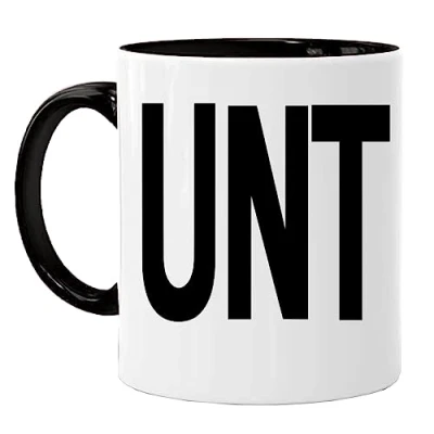 Obrázek Rude Mug Black RIM Handle with slogan I&#039; m A On The Other Side by Personalised Printing