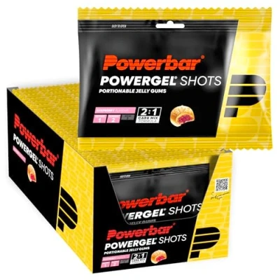 Obrázek Powerbar PowerGel Shots malina 24x60g High Carb EnergGummis Vitamin B6 bez kofeinu