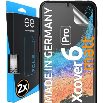 Obrázek S.E Pro Samsung Galaxy XCover 6 fólie, matná antireflexní, 2x Full Screen, pomůcka polohování, ochranná fólie na displej, z