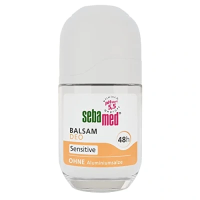 Obrázek SEBAMED Balsam Deo Sensitive Roll on, spolehlivá ochrana před tělesným pachem, účinek 48 h, obzvláště šetrný k pokožce, bez hliníkových solí, 50 ml