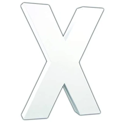 Obrázek Písmeno Décopatch AC723C „X“ z lepenky, 3 x 16,5 20,5 cm, k ozdobení, perfektní pro Vaši obytnou dekoraci, bílá barva