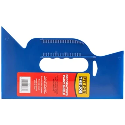Obrázek Fit For The Job Passgenauer 250mm Farbschutz zum Schutz von Glas, Tapeten, Fliesen, Teppichen und Fußleisten vor Farbspritzern beim Streichen, auch 45 , 75 90 Grad Eckwinkel,