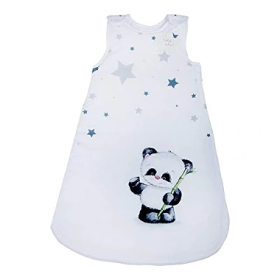 Obrázek Herding Baby Best spací pytel, motiv pandy, 70 cm, boční zip po obvodu a patentky, bílý
