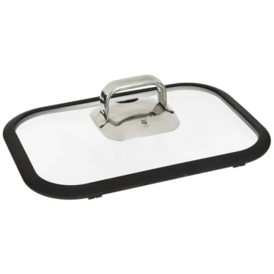 Obrázek WMF Vitalis skleněná poklice se silikonovým okrajem 35 x 21,5 cm, náhradní víko pro Compat 3,5l, příslušenství Vitalis, silikonové těsnění, vhodné do myčky