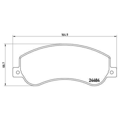 Obrázek Sada brzdových destiček, kotoučová brzda BREMBO P 85 115