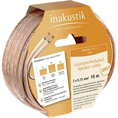 Obrázek V pro In akustik Star Kabelu reproduktoru 2 x 0,75 mm2 kroužek 10 m (40 ks/karton)
