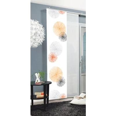 Obrázek Home Fashion Rawlins posuvný závěs, polyester, růžovo šedo modrý