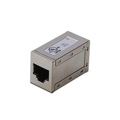 Obrázek DIGITUS at AG 8/8 C6S RJ45 Kupplung Cat 6 1 Stück LAN Kabel Verlängerung Cat6 Netzwerkkabel Verbinder PoE Kompatibel Modulare Für Switch, DSL, Modem, Router, PC Silber