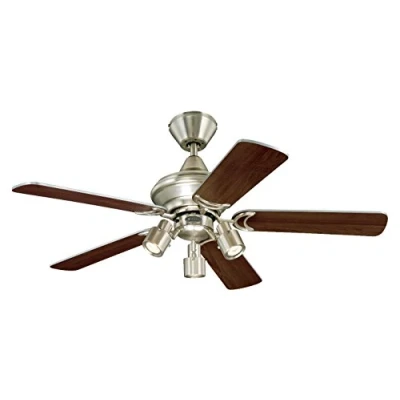 Obrázek 105 cm stropní ventilátor Kingston 72114 se třemi světly a pěti křídly, provedení z kartáčovaného hliníku