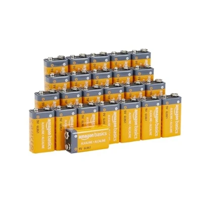 Obrázek Amazon Basics Alkalické baterie Everyday, 9 V, 24 kusů (9 V/6LR61)