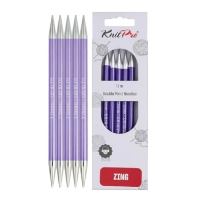 Obrázek KnitPro K47015 Sockennadeln, Aluminium, Lila, 15cm / 7mm