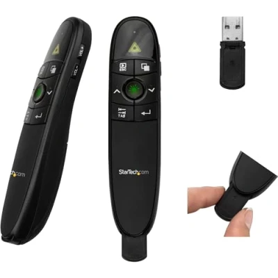 Obrázek StarTech.com Prezentační dálkové ovládání (Wireless Presenter, PPT ovládání, USB PowerPoint 27 m) černé