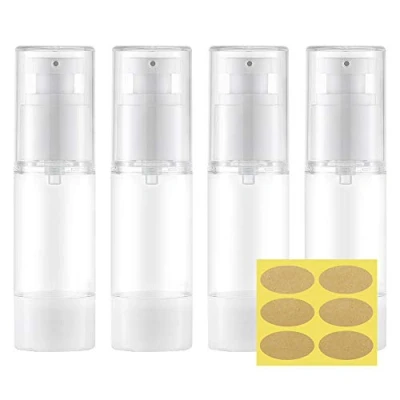 Obrázek Toureal 30 ml plastový Airless dávkovač pumpičky, prázdný, lahvička s pumpičkou, cestovní dávkovač, plastové lahve na kosmetiku, krém