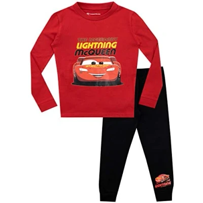 Obrázek Disney Cars Schlafanzug Lightning McQueen Schlafanzüge für Jungen Pyjama Kinder Slim Fit Rot 110