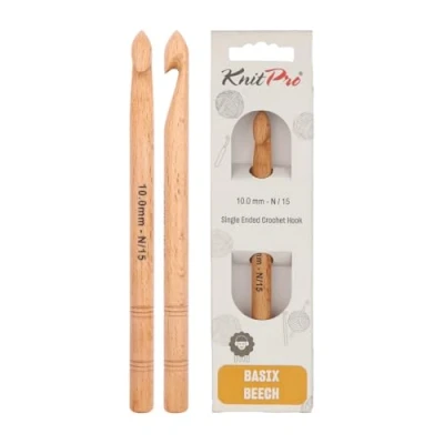 Obrázek KNITPRO Basix (10,00 mm) háčkovací jehlice z břízy 1 kus