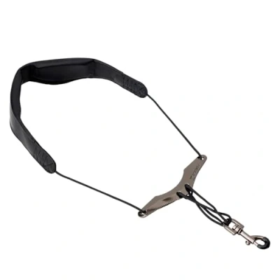 Obrázek ProTec LC310M Šíjový pás s kovovou přezkou, 56 cm, pro saxofon, z kůže, černý