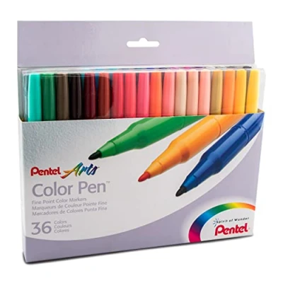 Obrázek Pentel S360 36 barevné pero Colour Pen sada ks tříděné