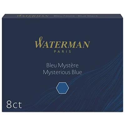 Obrázek Waterman Plnicí inkoustové patrony extra dlouhé Mysterious Blue 8 kusů